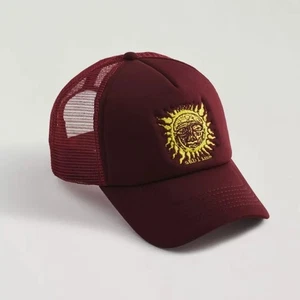 Sublime Adjustable Trucker Hat Maroon Cali Reggae Rock Band New Snap Back - Picture 1 of 7