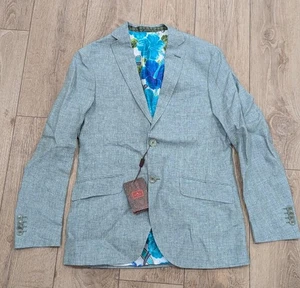 $1600 Mens ETRO Notch Lapel Linen Sport Coat Green 48 US 38R - Picture 1 of 10