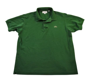 Lacoste Polo Shirt Mens 5 Green Classic Fit Short Sleeve Crocodile Logo Cotton - Picture 1 of 9