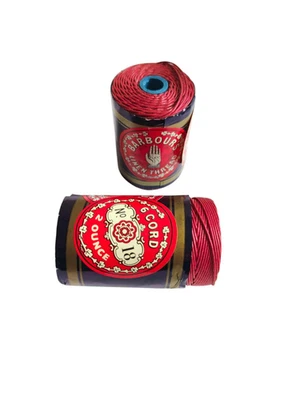 50g Spool Vintage Barbour's waxed Irish linen thread Red NO: 18 - Image 1 of 4