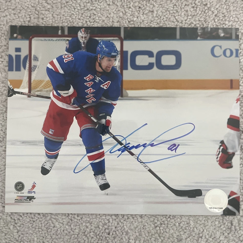 Фотография Маркуса Нэслунда с автографом 8x10 легенда НХЛ из New York Rangers - Изображение 1 из 1
