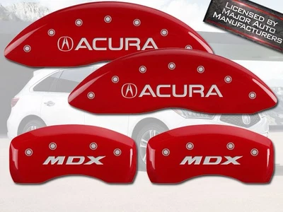 Conjunto de 4 capas de pinça de disco de freio MGP dianteiro + traseiro vermelho 2007-2013 "Acura MDX" - Imagem 1 de 4
