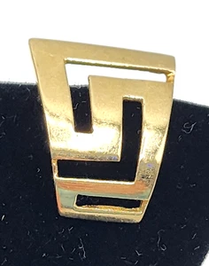 Vintage Italien? 14K Gelbgold griechischer Schlüssel Halb Creolen ERSATZ Ohrring NUR EIN 3/4" - Bild 1 von 6