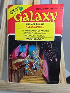 Worlds Of IF Galaxy Science Fiction Magazine Allegiances Michael Bishop Feb 1975 - Imagen 1 de 5
