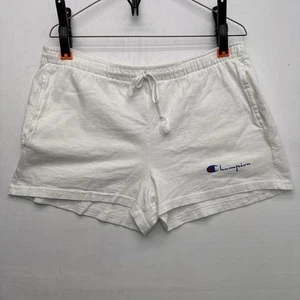 Champion 80’s Herren Kordelzug Shorts weiß Medium 100 % Baumwolle hergestellt in den USA Vintage - Bild 1 von 8