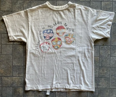 Human Made T Shirt Wrestling Wrestler Made In Japan Washed Tag No Size Luchador - Image 1 of 4