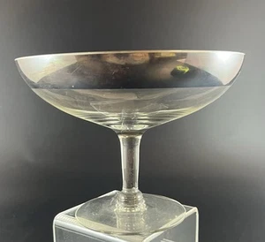 Vintage Dorothy Thorpe Glaskompott mit Silberband - Bild 1 von 3