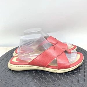 B.O.C Born bequeme Damen-Sandalen Größe 10 Schuhe Riemen-Flip-Flops rot Kunstleder - Bild 1 von 11