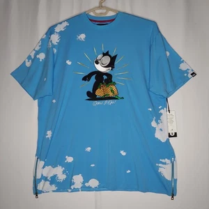 Camisa Makobi Para Hombres 4X Bolsas de Dinero Felix El Gato Bordadas Lentejuelas Manga Corta - Imagen 1 de 16