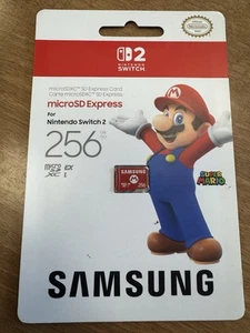 Samsung microSD Express 256GB For Nintendo Switch 2 NEW UNOPENED - Picture 1 of 1