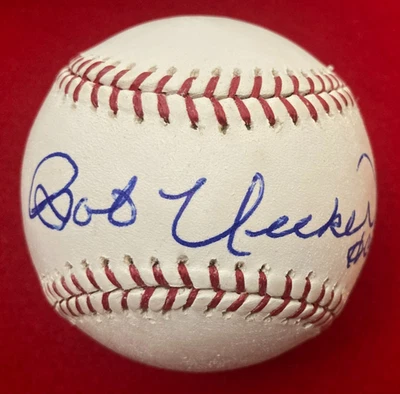 NICE! Bob Uecker Single SIGNED Baseball Milwaukee Brewers w/ HOF 03 & JSA Letter - Image 1 of 4
