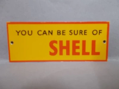 Vintage Metal Advertising Sign SHELL PETROL Mint Old Shop Stock C.1947 Milbro - Image 1 of 2