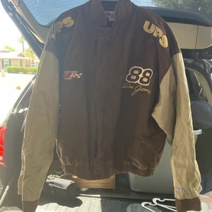 Dale Jarrett UPS Competitors View NASCAR Jacket Two Tone Brown/Beige Sz XL - Picture 1 of 17