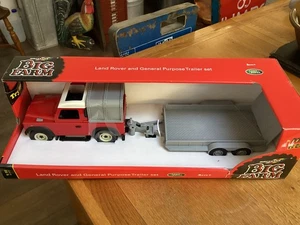 Britains Big Farm 1:16 Land Rover Trailer Defender 90 Farm Toy Working Lights - Picture 1 of 3