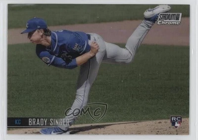 2021 Topps Stadium Club Chrome Refractor Brady Singer #216 Rookie RC - Image 1 of 2