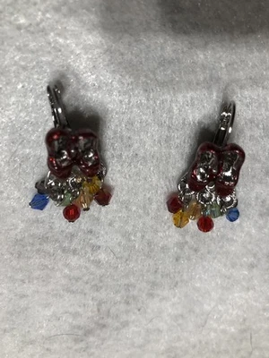 Pendientes Kirks Folly Mago de Oz Rubí Zapatillas Palanca Trasera Foto 1 de 4