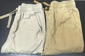 Lot Of Boys Khaki Uniform Pants Size Large 10-12 Faded Glory - Picture 1 of 13