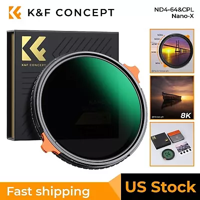 K&F Concept ND4-ND64 &CPL Filter Variable ND and Circular Polarizing Filter  - Image 1 of 4