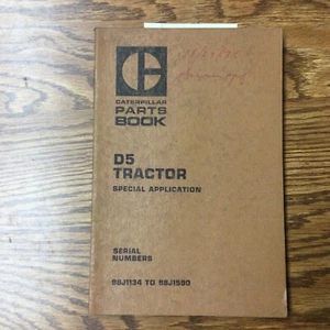 CAT Caterpillar D5 SA PARTS MANUAL BOOK CATALOG TRACTOR BULLDOZER 98J1134-1590 - Picture 1 of 3