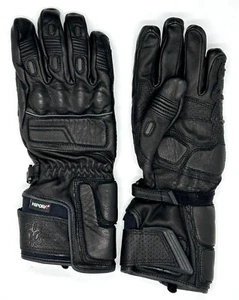 Guante largo de motocicleta Firstgear Himalayan de cuero negro para hombre tallas S, M y XL - Imagen 1 de 2