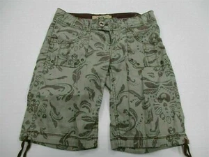 TYTE JEANS Women's Size 1 Printed Drawstring Leg Cotton Bermuda Shorts - Picture 1 of 4