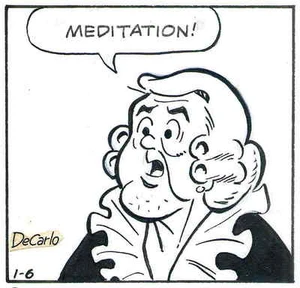 MEDITATION vs MEDICATION - Dan De CARLO - 3 OriginalZeichnungen - Handsigniert - Picture 1 of 1