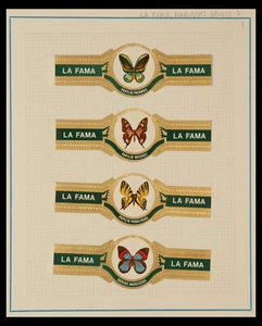 106/ER ESPAÑA-SPAIN-🇪🇸10 Vitolas 10 Cigars Bands LA FAMA, BUTTERFLIES🇪🇸 - Bild 1 von 3