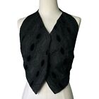 Jil Sander Black Cropped Backless Halter Silk Woven Appliqué Vest Top S 4-6