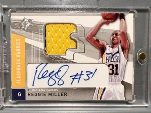 Reggie Miller 2004 UD Signatures Auto Jersey SPX Autographs NBA Flashbak Fablics - Picture 1 of 12