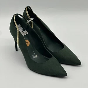 Marc Fisher Garlene Olive Green Faux Suede Stiletto Heels Women's Size 11M NWT - Picture 1 of 10