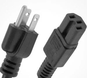NEW VOLEX 72-0770-01 Power Cord Cable 6ft 125V 16AWG 13A C15 Notched - Picture 1 of 1