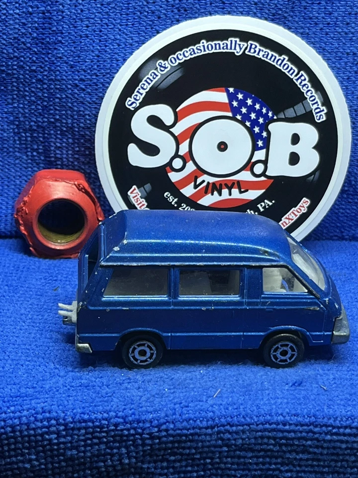 Majorette Lite Ace Toyota Mini Van EX Condition 1:52 Blue Diecast Door Opens - Image 1 of 4