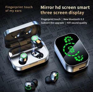 Wireless Bluetooth-compatible Headset TWS Large Screen Smart Digital Display - Picture 1 of 7