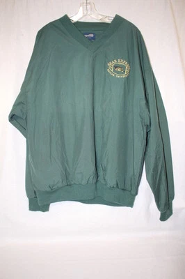 Cortavientos HitWear verde y dorado BEAR EXPRESS 1998 Baylor University cuello en V, L-B89 Foto 1 de 4