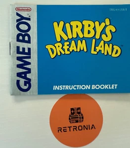Kirby’s Dream Land Nintendo Game Boy Instruction Manual USA Version - Picture 1 of 4