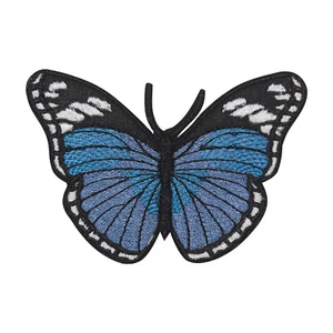 Adorable Mariposa Azul Bordado Hierro en Costura en Parche Insignia para Ropa - Imagen 1 de 1