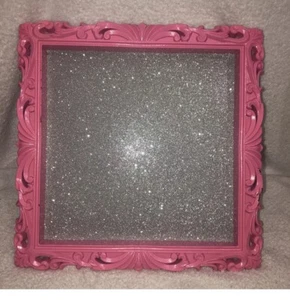 Wandbilder Bilderrahmen hellrosa Größe 15x15 mit GLITZER Papierrücken ohne Glas - Bild 1 von 7
