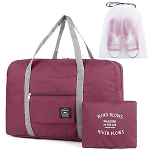 Travel Duffle Bag Tote Carry on Bag Nylon Lightweight Foldable Travel Bag Wat... - Picture 1 of 8