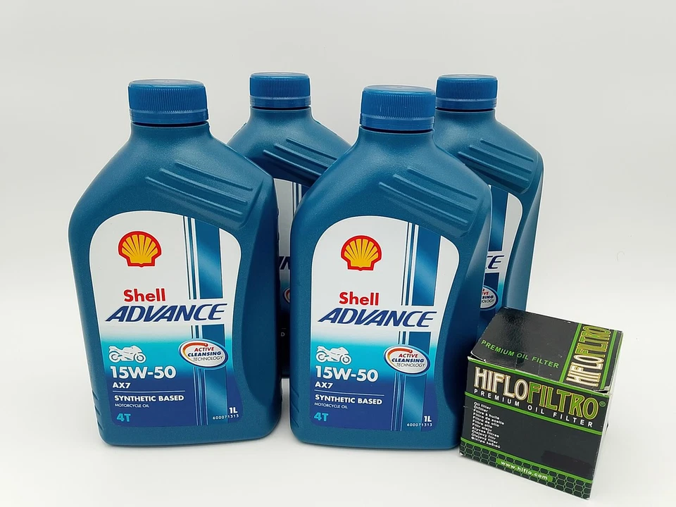 Shell AX7 15W-50 teilsyn / Ölfilter Ducati 800 Scrambler alle Mod ab Bj 15 - Bild 1 von 1