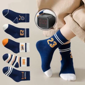5 Pairs Kids Boys Socks Tennis Series Children Sport School Students Socks Sprin - Picture 1 of 27