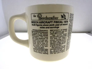 Beechcraft Beech Aircraft Fiscal 6 Year Record Sales 1978 Skipper Coffee Mug Cup - Picture 1 of 11