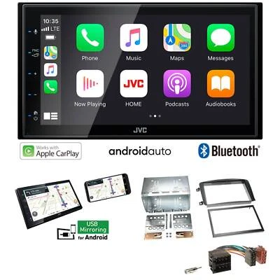 JVC Autoradio Apple CarPlay Android Auto für Mercedes Benz C-Klasse 2000-2004 - Bild 1 von 4