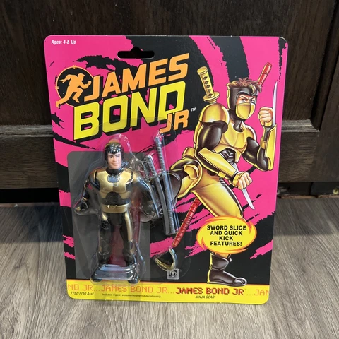 1991 Hasbro James Bond Jr  Ninja Gear Sealed  New On Card Cover