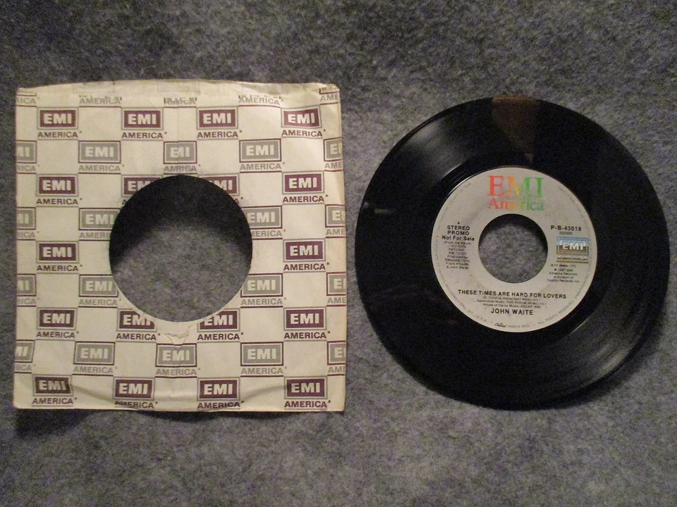45 RPM 7" Record John Waite These Times Are For Lovers 1987 EMI Promo P-B43018 - Image 1 of 1