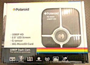 Polaroid Dash Cam "16 G" 1080p HD Scheda MicroSD 2.0 LED Scrn PD-E53H SCATOLA SIGILLATA - Foto 1 di 5
