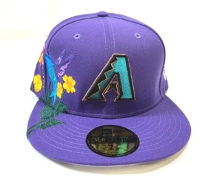 Arizona Diamondbacks MLB BLOOMING NE Fitted Hat ~Purple - Picture 1 of 5