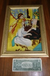 Art Tile Wood Frame "The Music Lesson" Signed Wall Decor - Picture 1 of 6