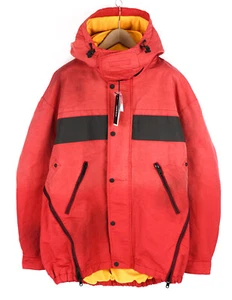 Diesel W-Trodd Mens XL Plus Size Fleece Hooded Coated Jacket Red Rrp - Picture 1 of 21