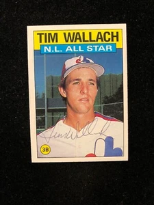 TIM WALLACH 1986 TOPPS AUTOGRAPHED SIGNED AUTO BASEBALL CARD 703 EXPOS - Picture 1 of 2