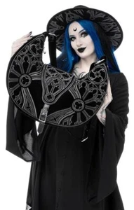 Restyle Gothic Chapel Hobo Bag - Crescent Moon Handbag with Adjustable Strap - Picture 1 of 9